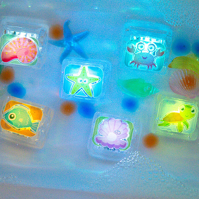 Lot de 6 Cubes Lumineux - Océan Glo Pals