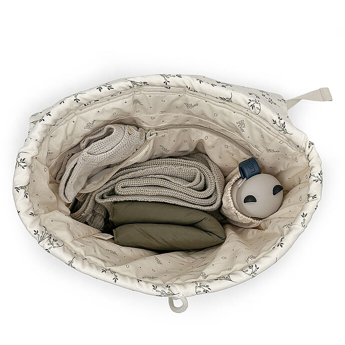 Sac à Dos Poussette Studio - Olive Bloom Canvas Babyshower