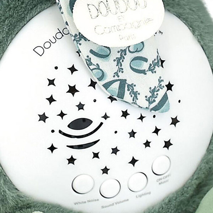 Peluche Lapin Veilleuse Musicale Projection d'Etoiles - Vert Doudou et Compagnie