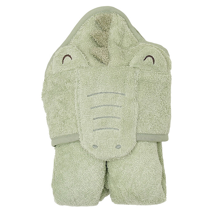 Peignoir Safari Friends Crocodile Vert - 9/12 Mois Little Dutch