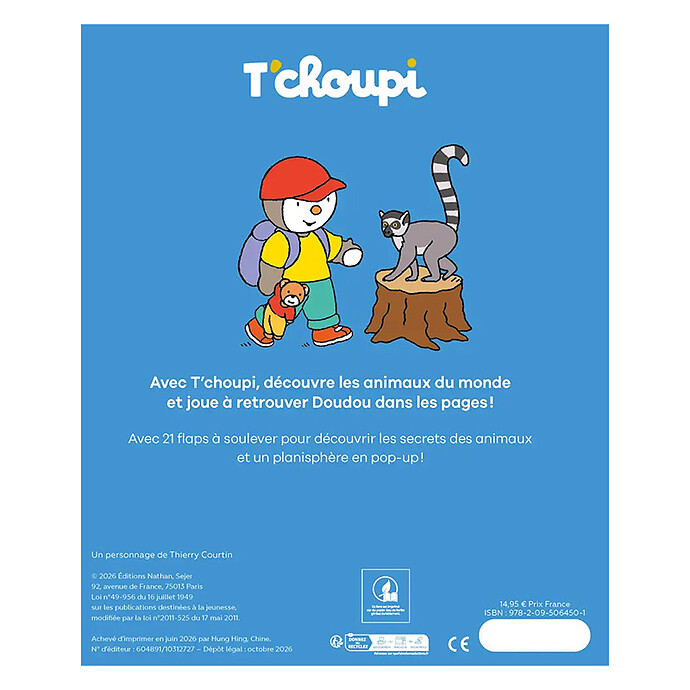 Avis T'choupi Découvre les Animaux du Monde