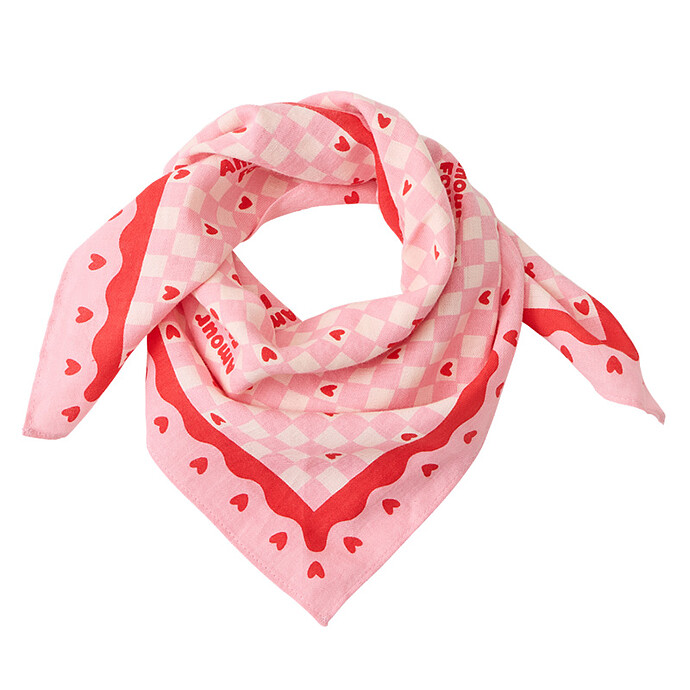 Foulard Enfant - Amour Fou Rose Rouge Atelier Wagram