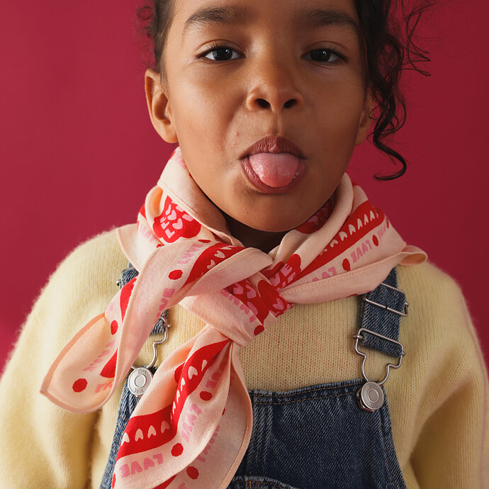 Avis Foulard Enfant - Lollilove Beige Rouge