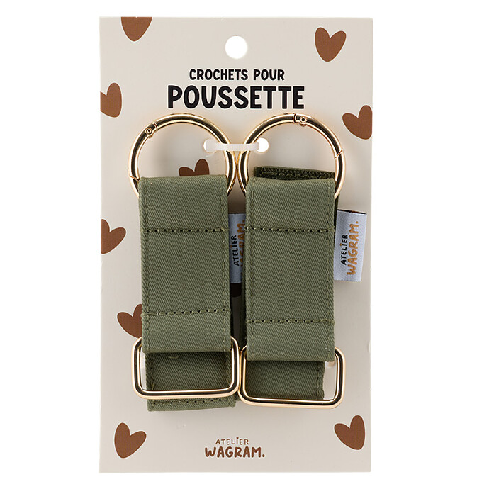 Crochets pour Poussette - Vert Olive Atelier Wagram