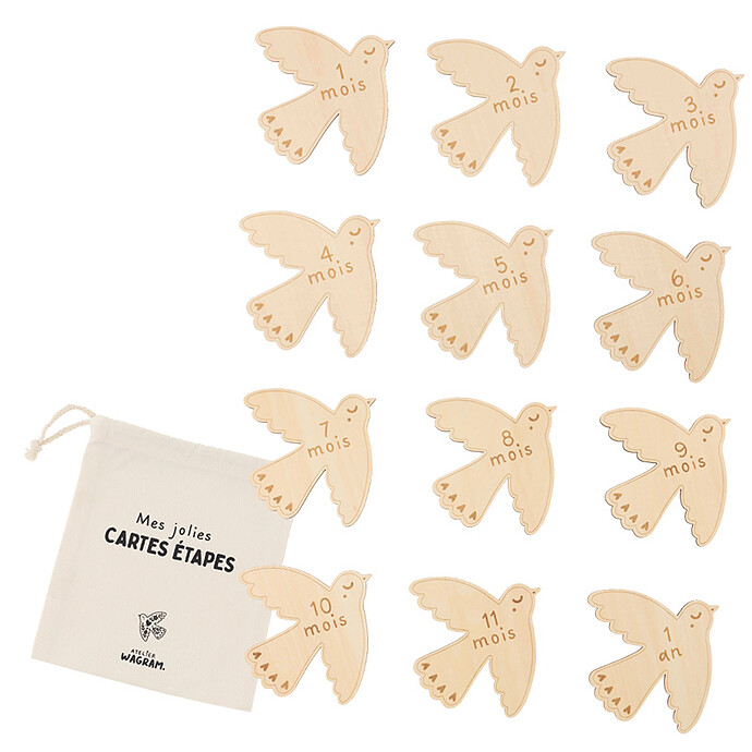 Cartes Etape Bois - Colombe Atelier Wagram